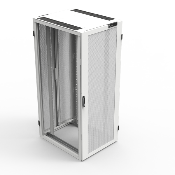 Product photo Server cabinet with 80% perforated single front door and double rear door 