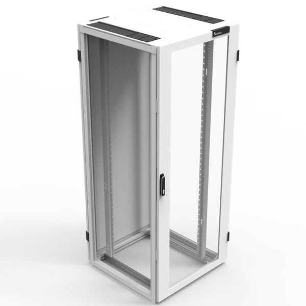 Product photo Network cabinet with glass front door & blind rear door 